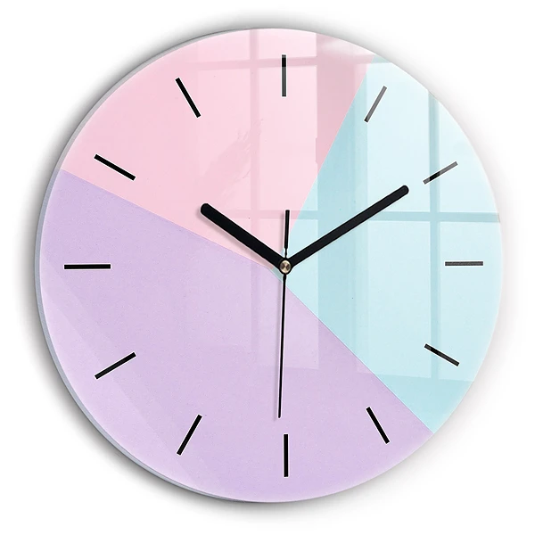 Wanduhr rund Pastellfarbenes Muster