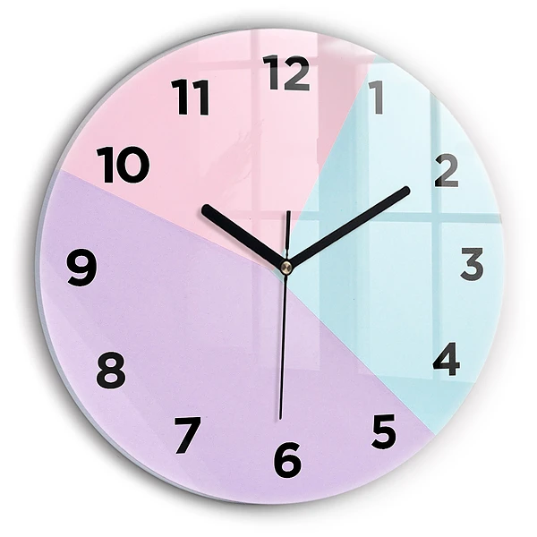 Wanduhr rund Pastellfarbenes Muster
