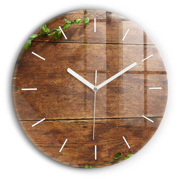 Wanduhr rund Rustikales Holz
