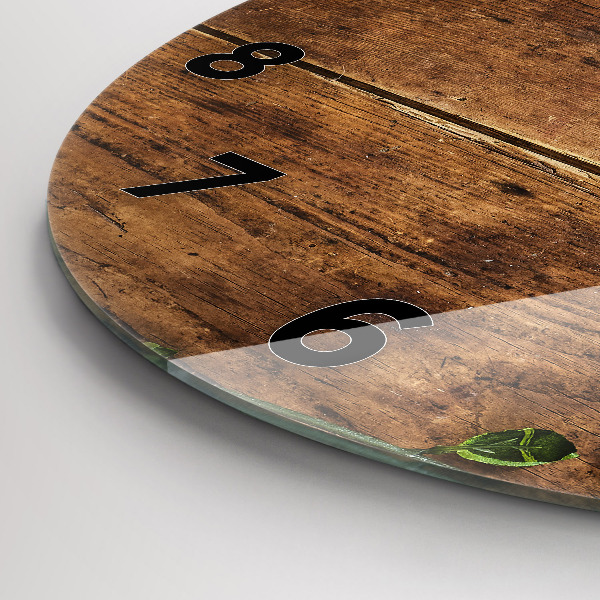 Wanduhr rund Rustikales Holz