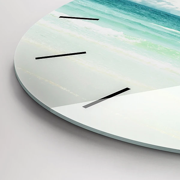 Wanduhr glas rund Landschaft mit Meer