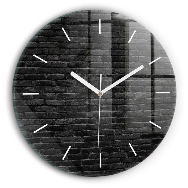 Wanduhr rund mit motiv Dunkle Backsteinmauer
