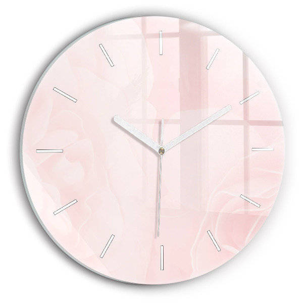 Wanduhr rund Blühende Rosen