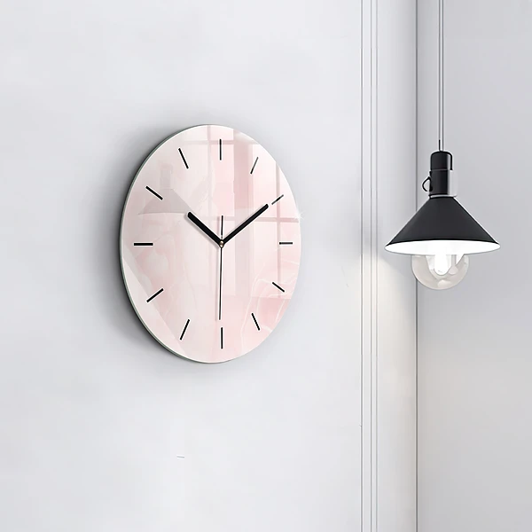Wanduhr rund Blühende Rosen