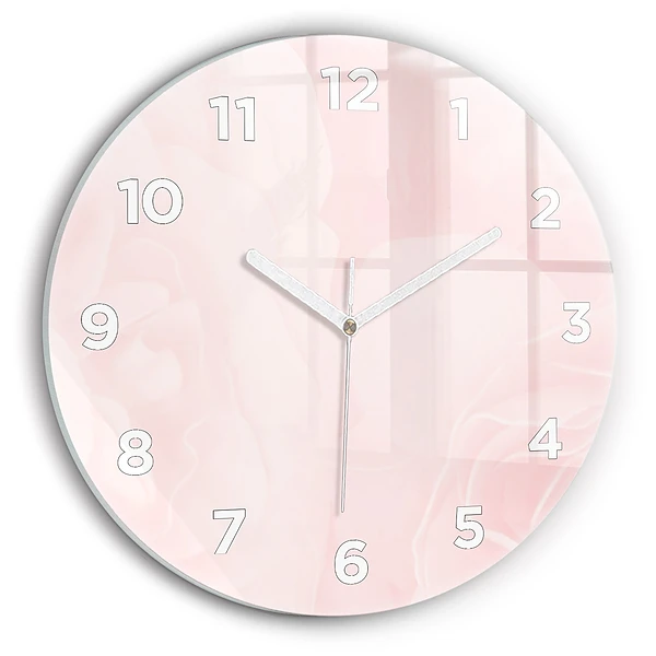 Wanduhr rund Blühende Rosen