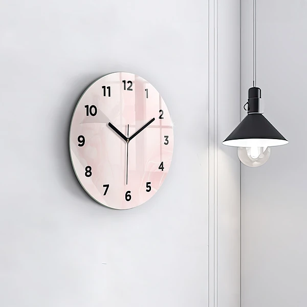 Wanduhr rund Blühende Rosen