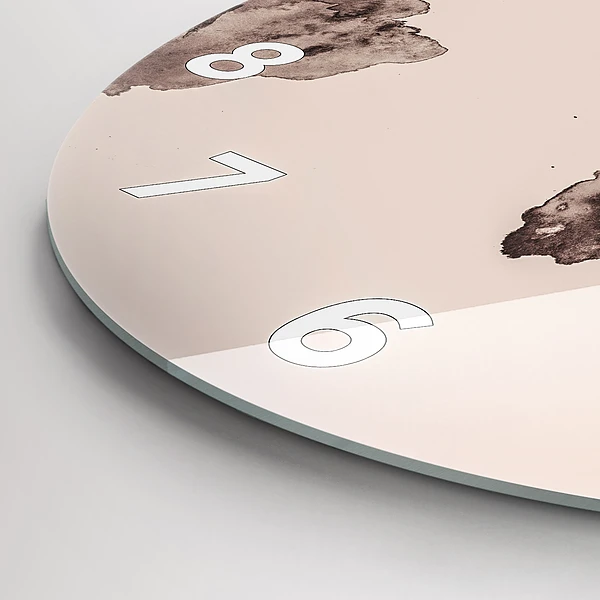 Wanduhr rund Aquarellkarte der Welt