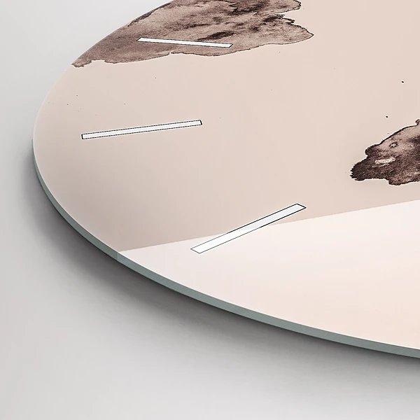 Wanduhr rund Aquarellkarte der Welt