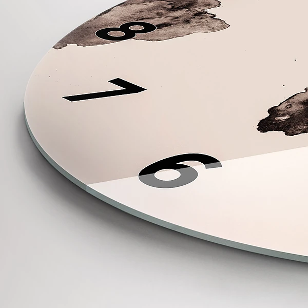 Wanduhr rund Aquarellkarte der Welt