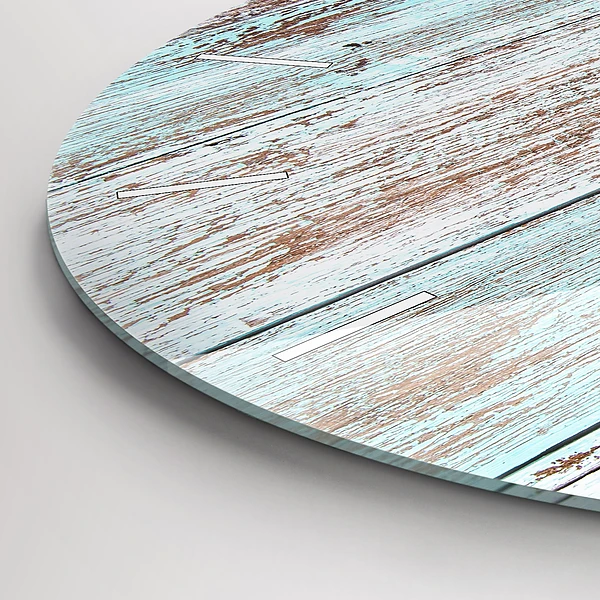 Wanduhr glas rund Pastell Holz