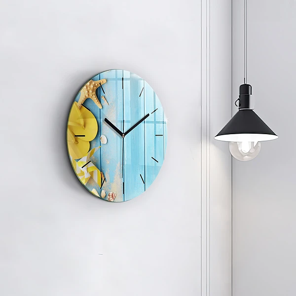 Wanduhr rund mit motiv Strand-Accessoires