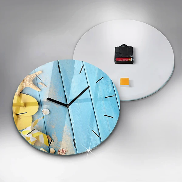 Wanduhr rund mit motiv Strand-Accessoires