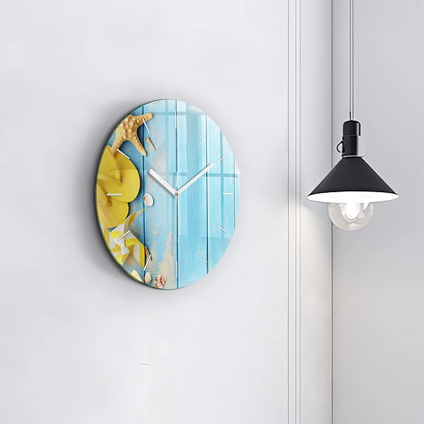 Wanduhr rund mit motiv Strand-Accessoires