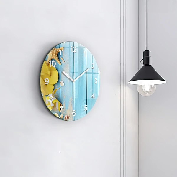 Wanduhr rund mit motiv Strand-Accessoires