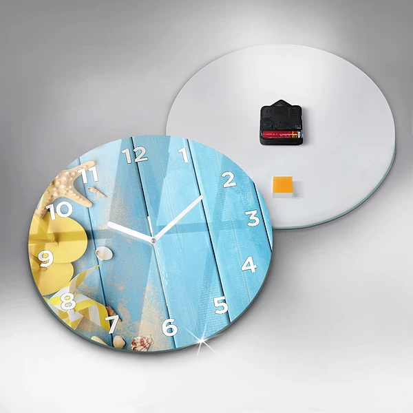 Wanduhr rund mit motiv Strand-Accessoires