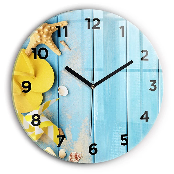 Wanduhr rund mit motiv Strand-Accessoires