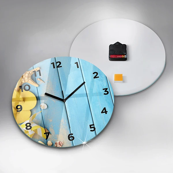 Wanduhr rund mit motiv Strand-Accessoires