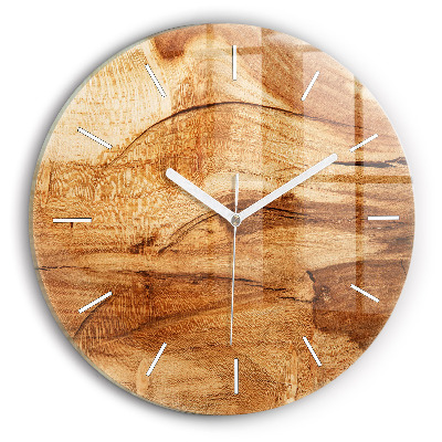 Wanduhr rund Holztextur
