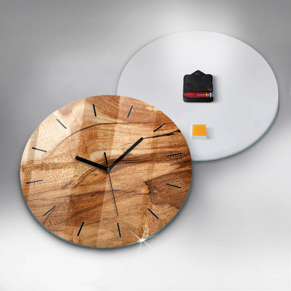 Wanduhr rund Holztextur