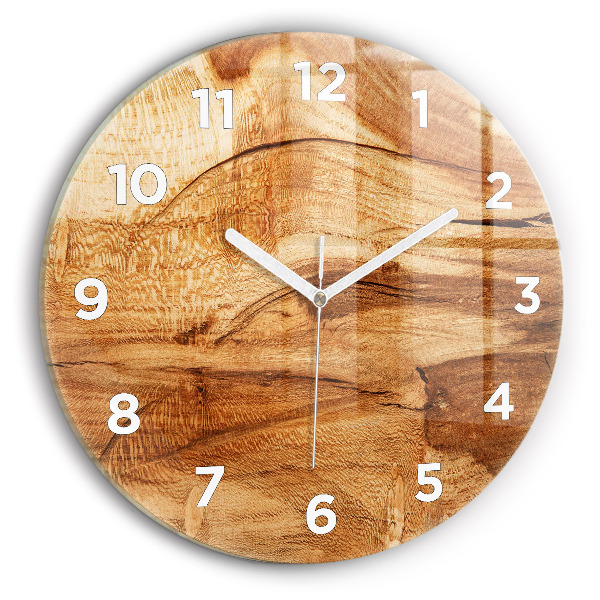 Wanduhr rund Holztextur