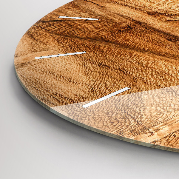 Wanduhr rund Holztextur