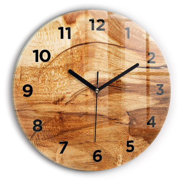 Wanduhr rund Holztextur