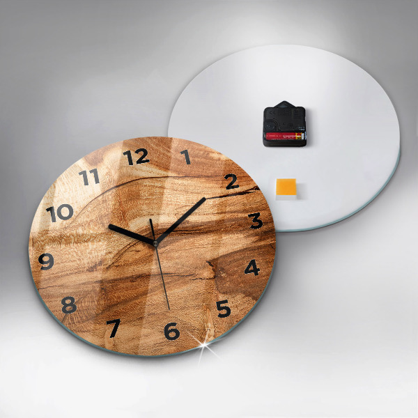 Wanduhr rund Holztextur