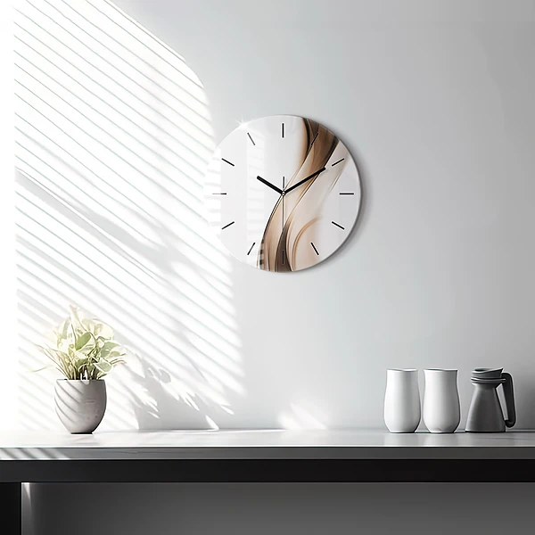 Wanduhr rund Abstrakte Linie