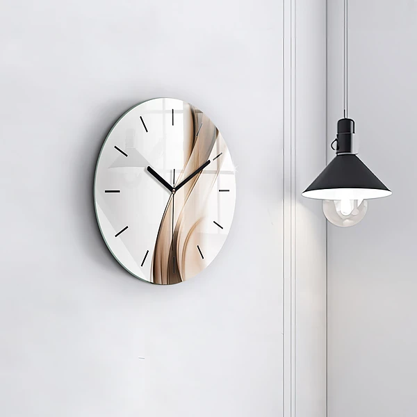 Wanduhr rund Abstrakte Linie