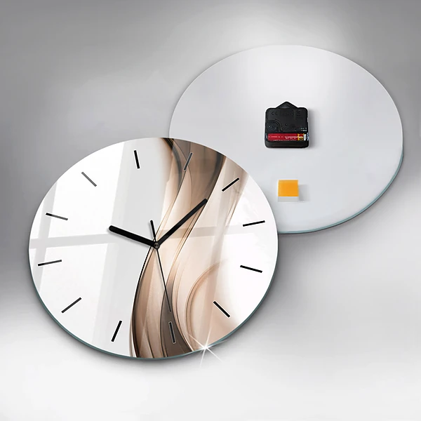 Wanduhr rund Abstrakte Linie