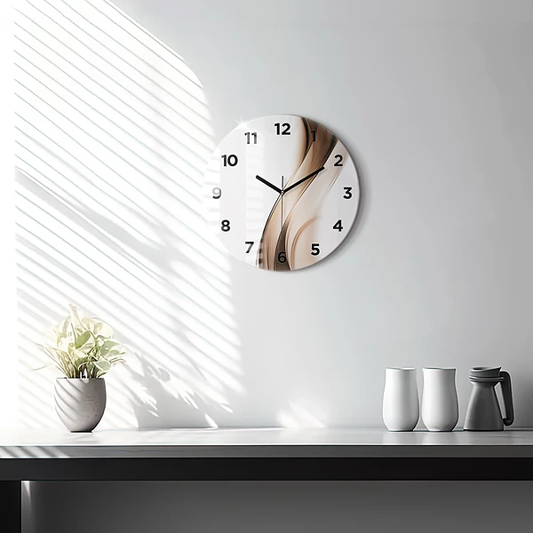 Wanduhr rund Abstrakte Linie