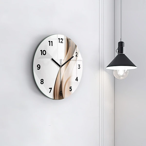 Wanduhr rund Abstrakte Linie