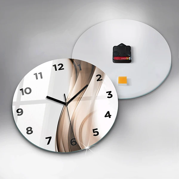 Wanduhr rund Abstrakte Linie