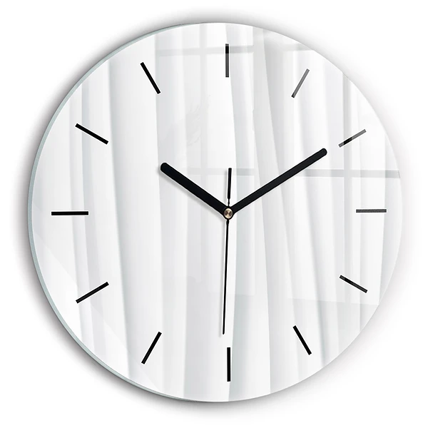 Wanduhr glas rund Textur der Wellen
