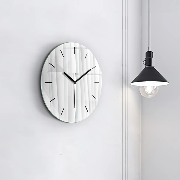Wanduhr glas rund Textur der Wellen