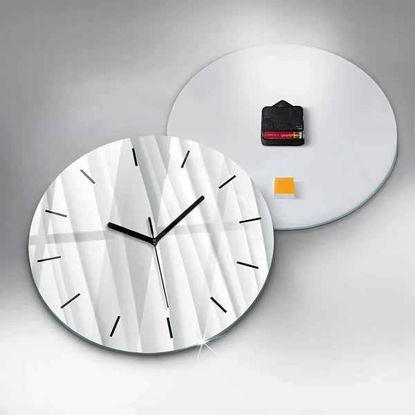 Wanduhr glas rund Textur der Wellen
