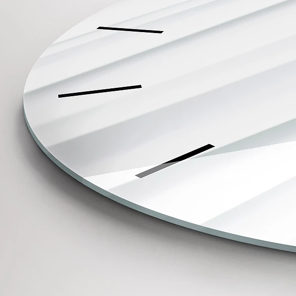 Wanduhr glas rund Textur der Wellen
