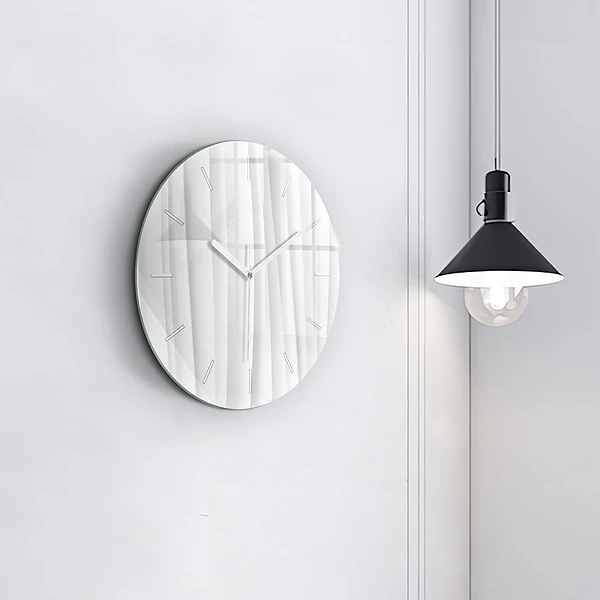 Wanduhr glas rund Textur der Wellen
