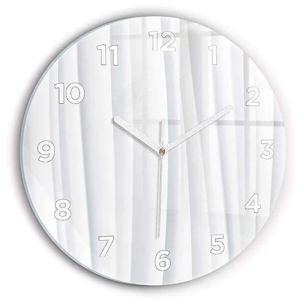 Wanduhr glas rund Textur der Wellen