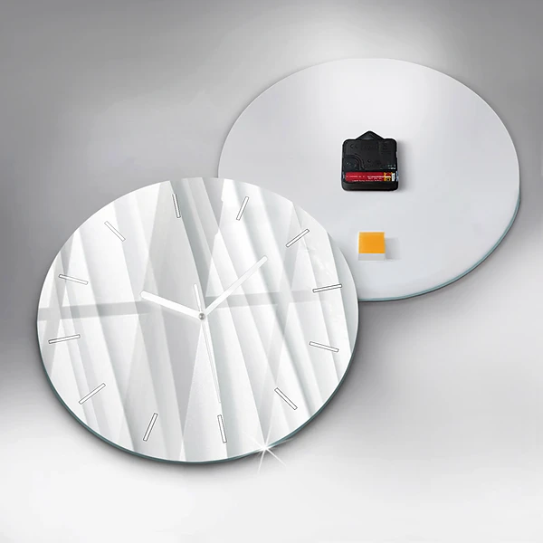Wanduhr glas rund Textur der Wellen