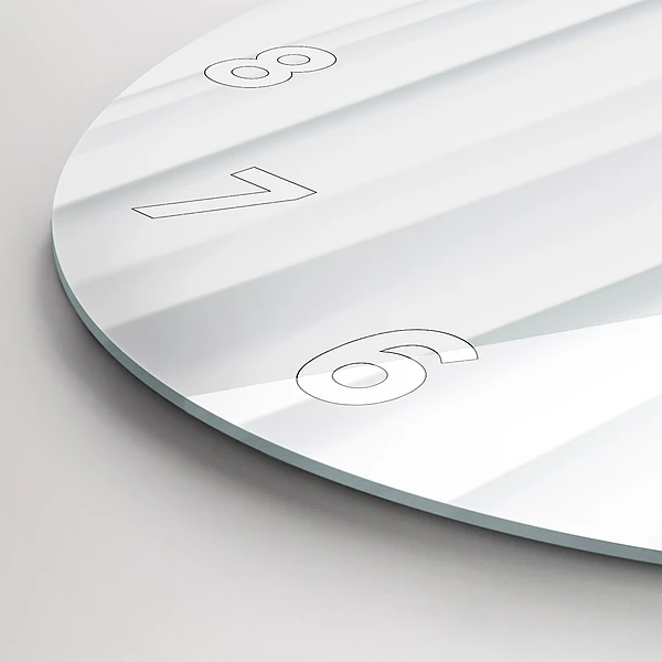 Wanduhr glas rund Textur der Wellen