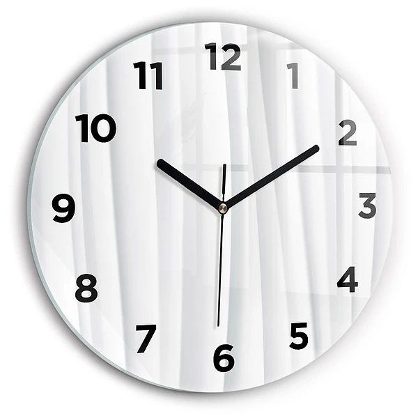 Wanduhr glas rund Textur der Wellen