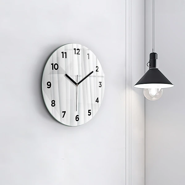 Wanduhr glas rund Textur der Wellen