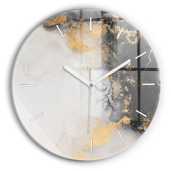 Wanduhr rund Kunstvoller Marmor