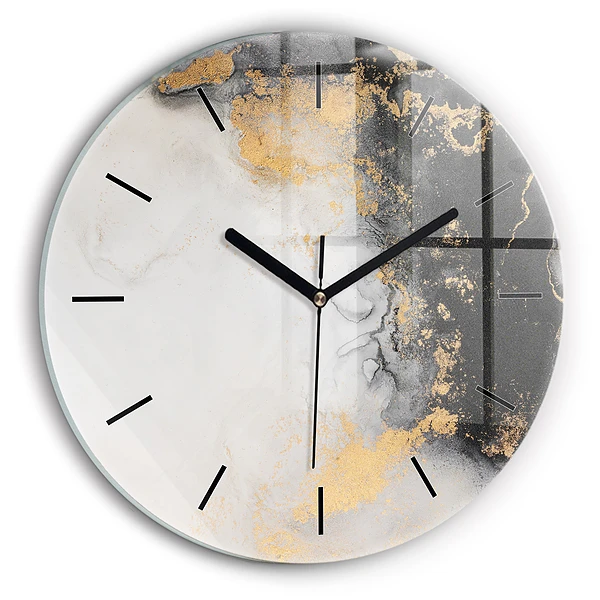 Wanduhr rund Kunstvoller Marmor