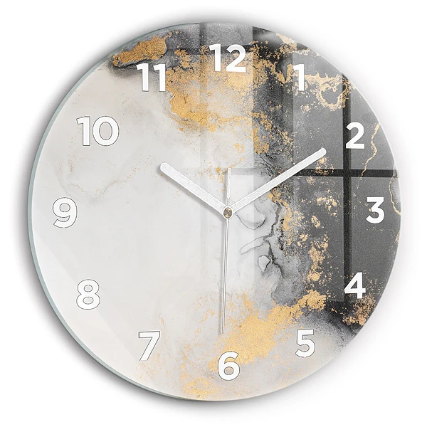 Wanduhr rund Kunstvoller Marmor