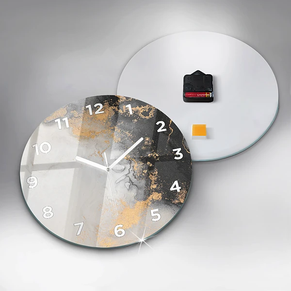 Wanduhr rund Kunstvoller Marmor