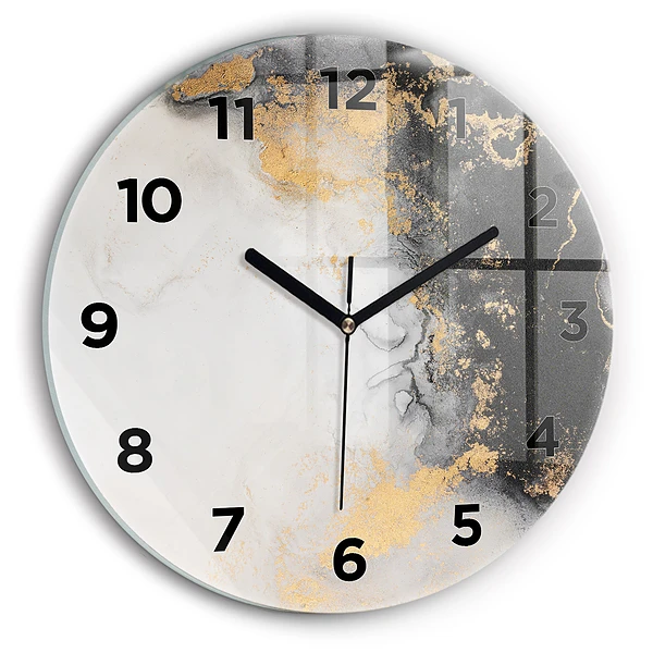 Wanduhr rund Kunstvoller Marmor