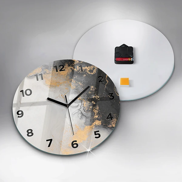Wanduhr rund Kunstvoller Marmor