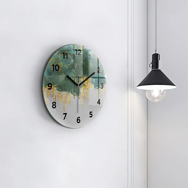 Wanduhr rund Dekoratives Muster